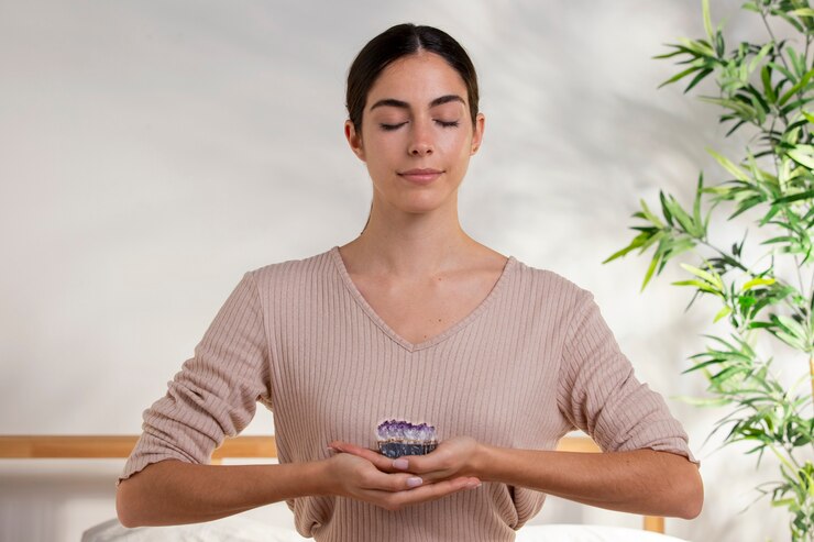 Pose of Crystal Healing